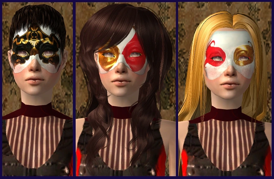 costume make up masks by lidiqnata sims 2